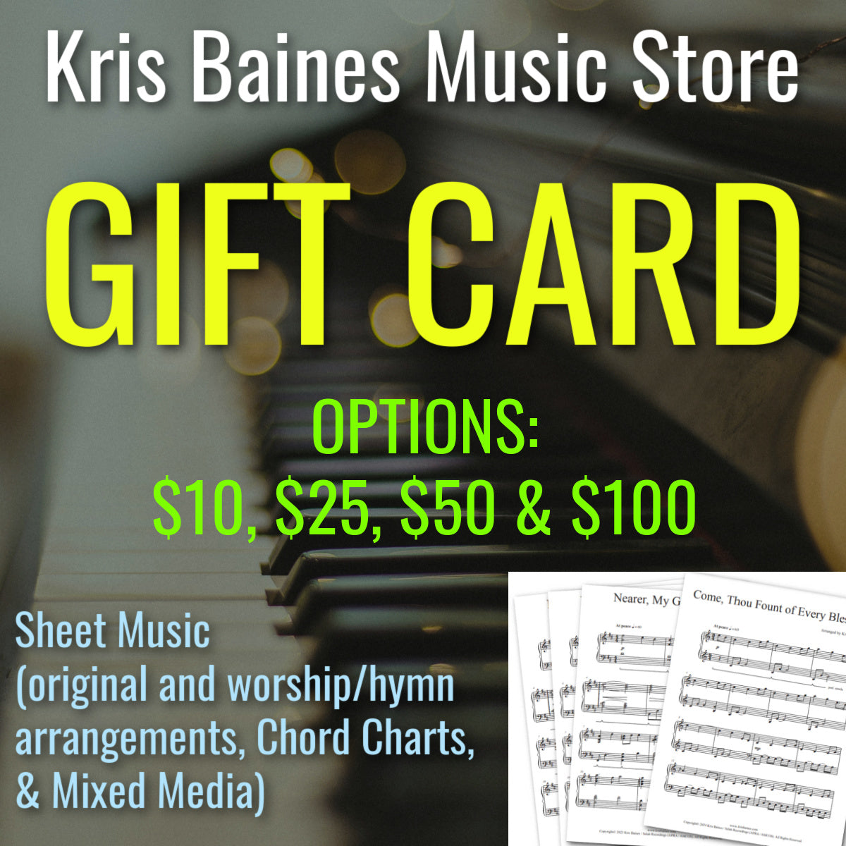 Kris Baines Music Store - Gift Card