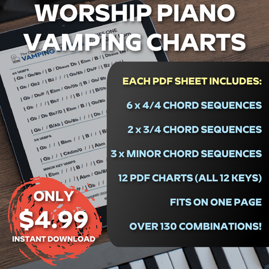 Worship Piano Vamping Charts - Series One